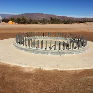 Perforación de bases de aerogeneradores para inyección de oquedades – planta de aerogeneradores de Parque Arauco