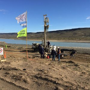 Presa Nestor Kirchner: perforaciones de investigación